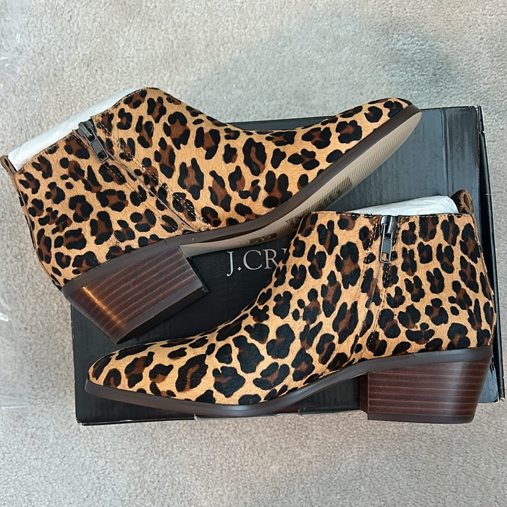 J.Crew leopard Sawyer bootie